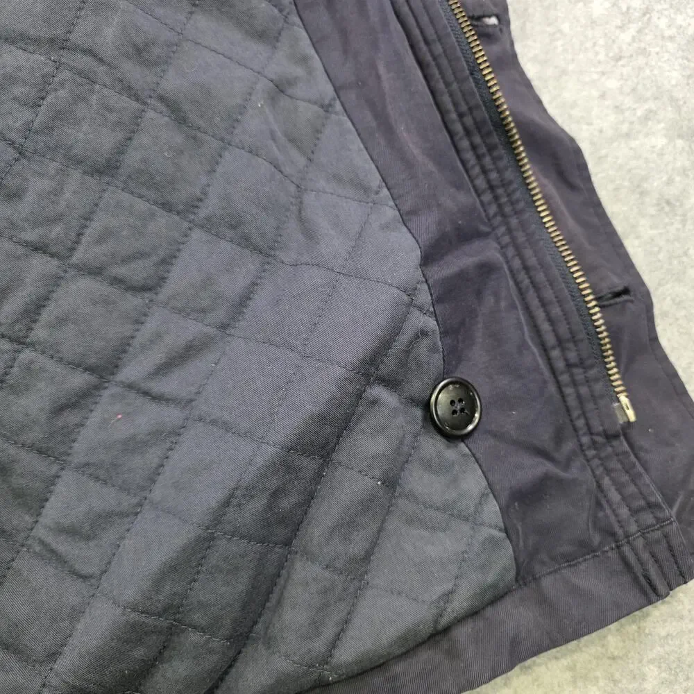 VTG Polo Ralph Lauren‎ Jacket Mens XL Blue Quilted Canvas Full Zip Button Coat
